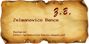 Zelmanovics Bence névjegykártya
